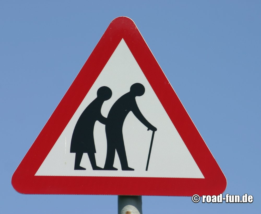 Gefahrenschild England - Disabled (elderly) People