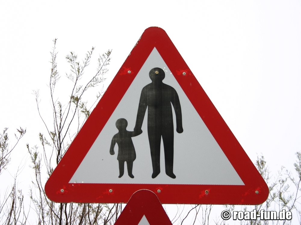 Gefahrenschild England - Fussgänger