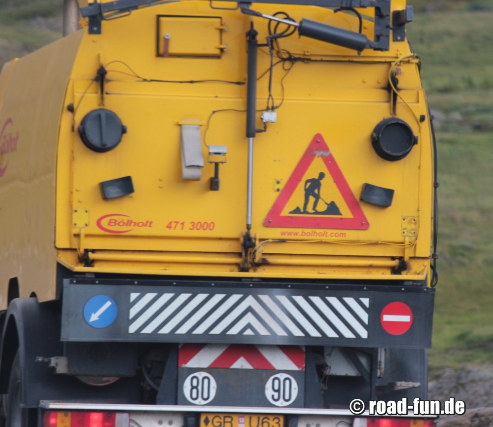 Gefahrenschild Island - Baustelle
