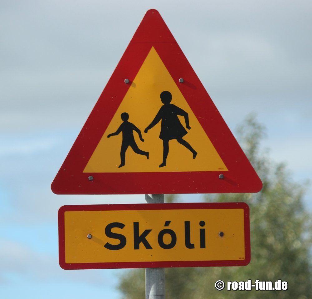 Gefahrenschild Island - Kinder Schule