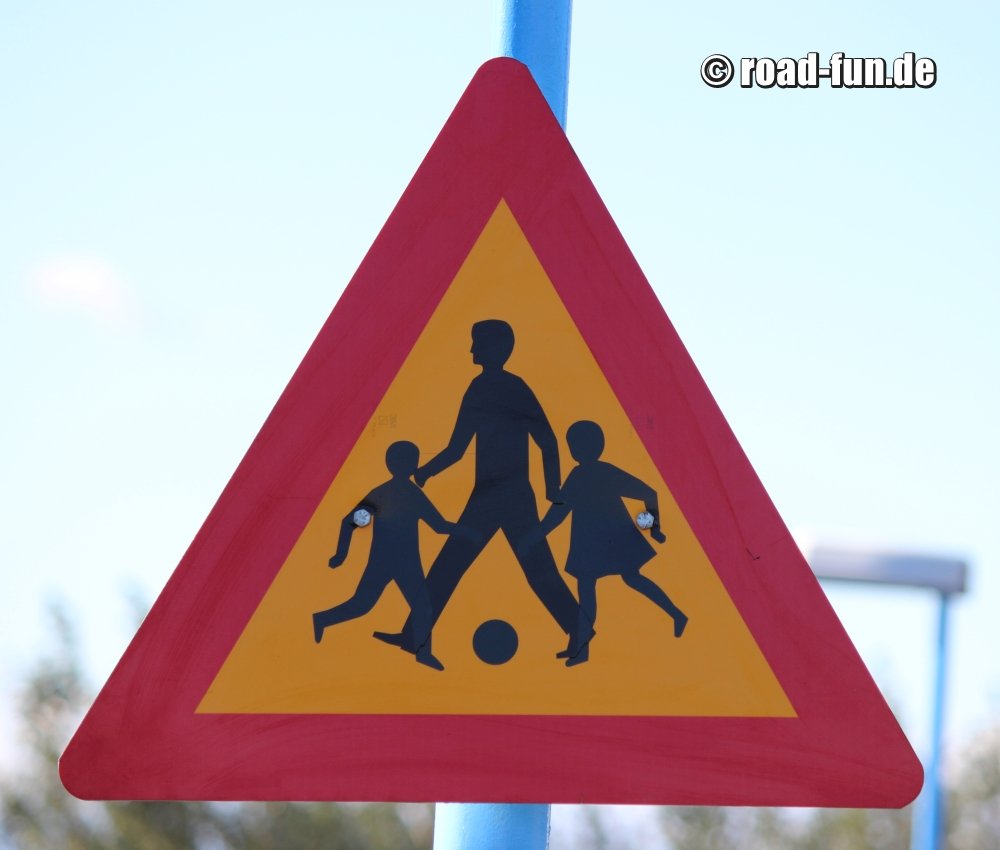 Gefahrenschild Island - Kinder