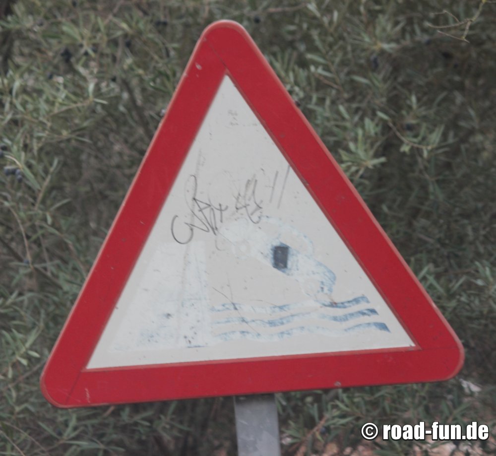 Gefahrenschild Spanien - Überflutung