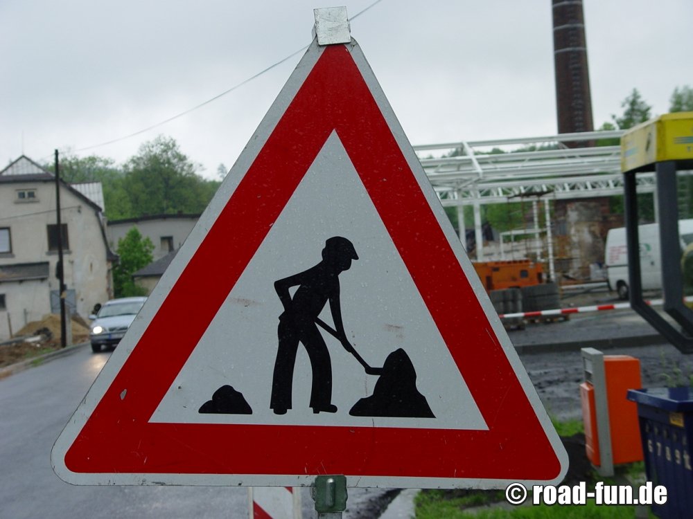 Gefahrenschild Tschechien - Baustelle