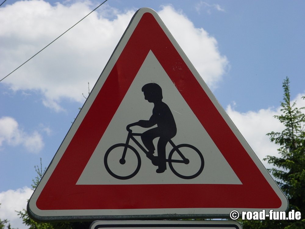 Gefahrenschild Tschechien - Radfahrer