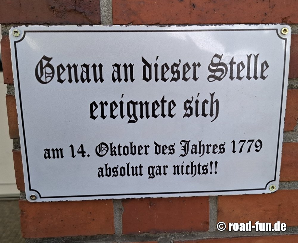 Hinweisschild Deutschland - hier war nix