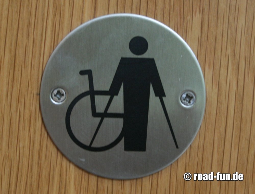 Hinweisschild England - Behindertentoilette