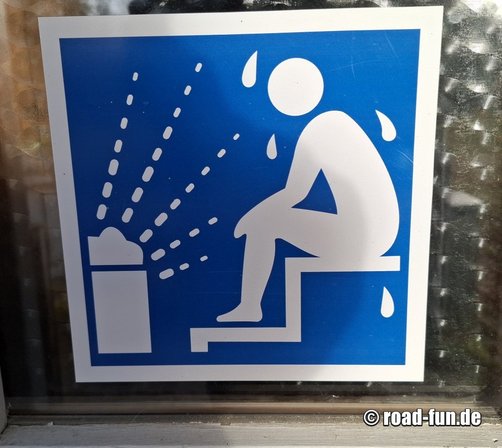 Hinweisschild Finnland - Korrekte Anwedung der Sauna