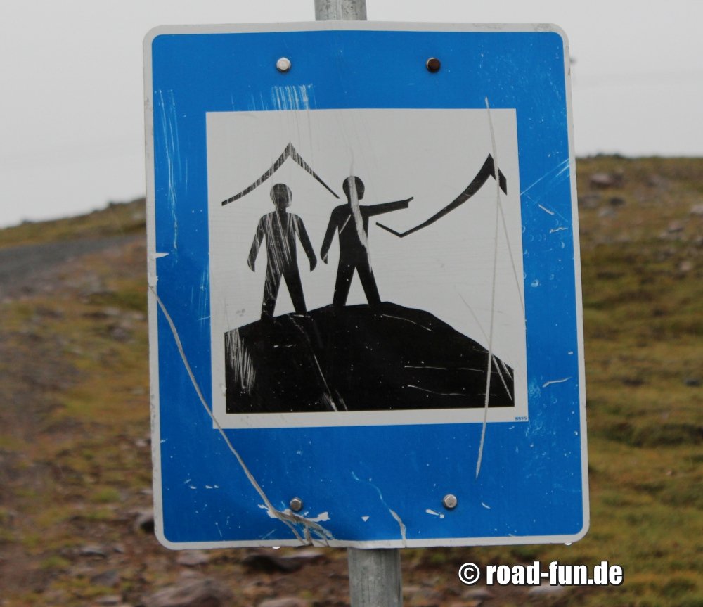 Hinweisschild Island - Aussichtspunkt