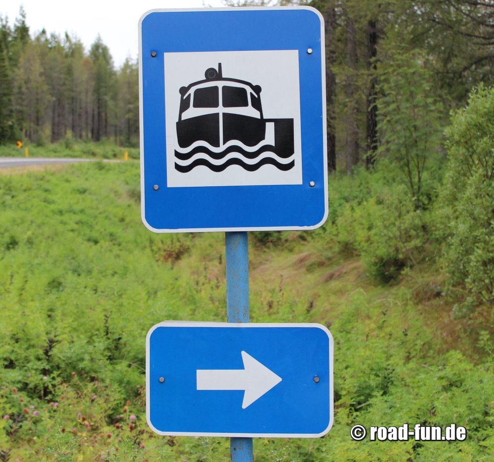 Hinweisschild Island - Bootstouren