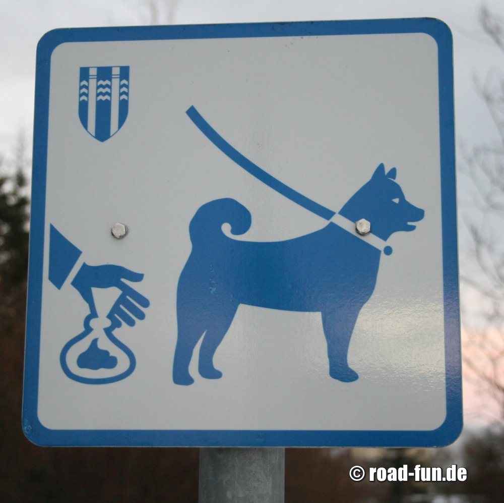 Hinweisschild Island - Hunde