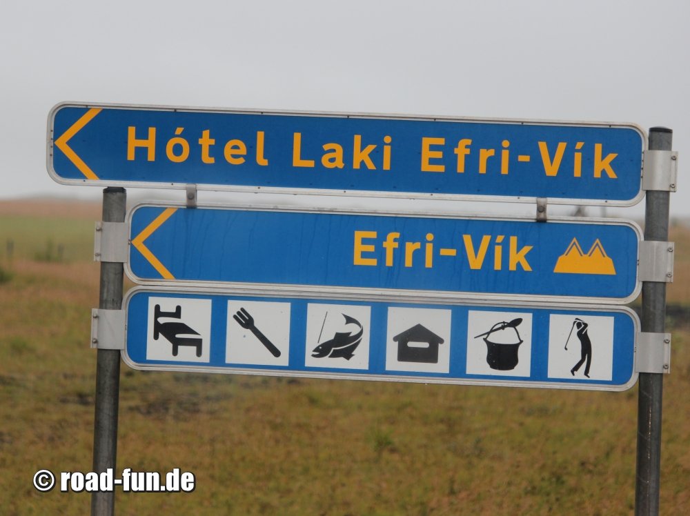 Hinweisschild Island - Tourist Informationen