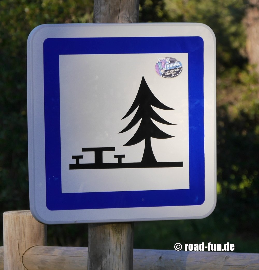 Hinweisschild Korsika - Rastplatz
