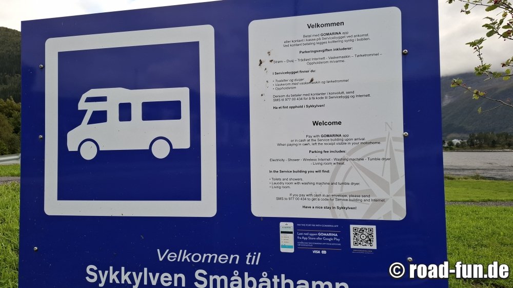 Hinweisschild Norwegen - Camping