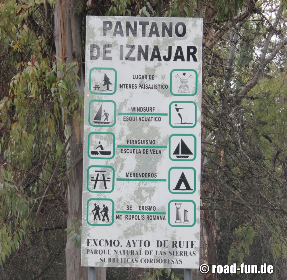 Hinweisschild Spanien - Freizeitangebote