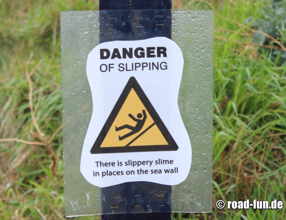 Warningsign England - Rutschgefahr