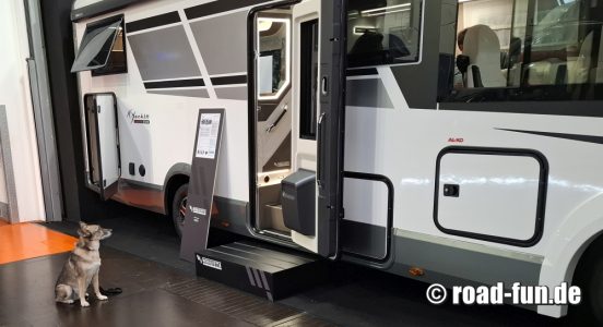 Der coolste Hund auf der Caravan Salon