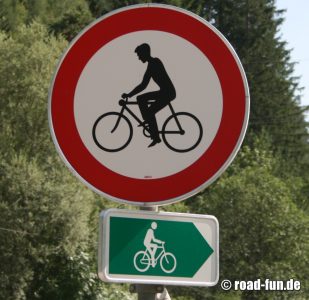 Durchfahrtsverbot Österreich - Radfahrer