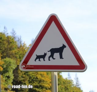 Gefahrenschild Frankreich - Luchse