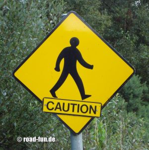 Gefahrenschild Irland - Fussgaenger