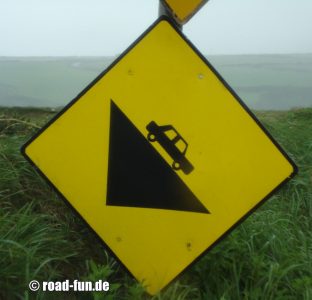 Gefahrenschild Irland - Gefaelle