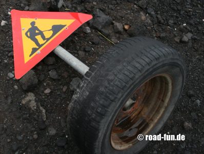 Gefahrenschild Island - Baustelle