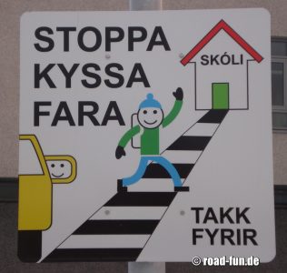 Gefahrenschild Island - Kinder Schule