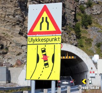 Gefahrenschild Norwegen - Unfallgefahr