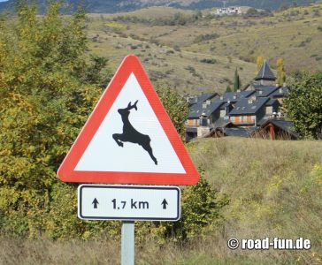 Gefahrenschild Spanien - Wildwechsel