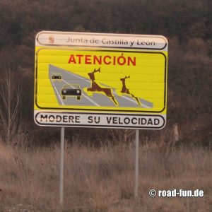 Gefahrenschild Spanien - Wildwechsel 
