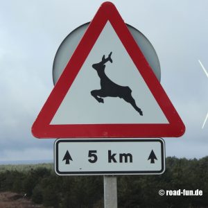 Gefahrenschild Spanien - Wildwechsel