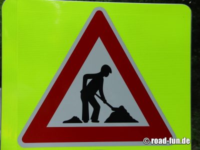Gefahrenschild Tschechien - Baustelle 