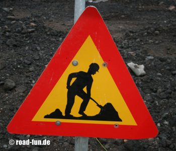 Gefahrenschild island - Baustelle 