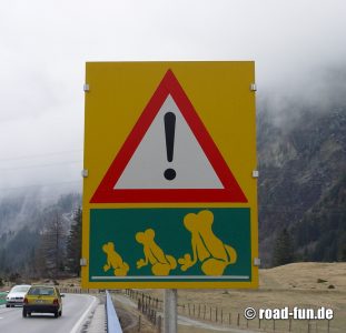 Gefahrenschild Österreich - Krötenwanderung