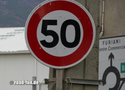 Geschwindigkeitsschild Korsika - 50 kmh