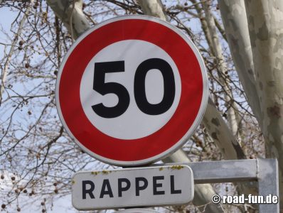 Geschwindigkeitsschild Korsika - 50 kmh