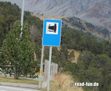 Hinweisschild Andorra - Aussichtspunkt