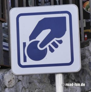 Hinweisschild Andorra - Parkautomat
