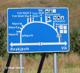 Hinweisschild Island - Gemeindeschild
