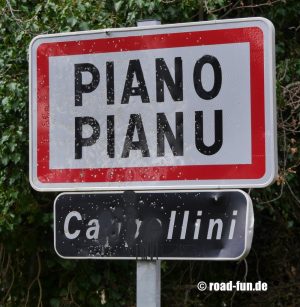 Hinweisschild Korsika - Ortsschild