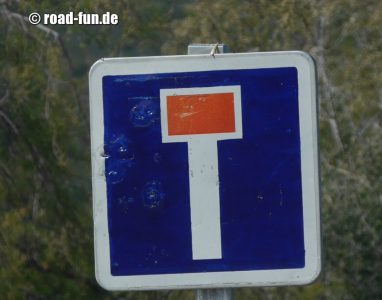 Hinweisschild Korsika - Sackgasse