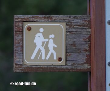 Hinweisschild Korsika - Wanderweg