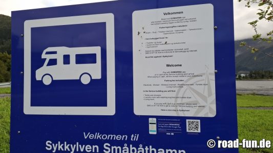 Hinweisschild Norwegen - Camping