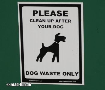 Hinweisschild Wales - Hülleimer für Hundekot
