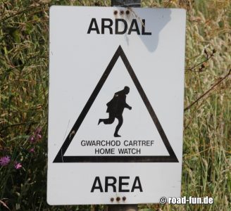 Hinweisschild Wales - Home Watch