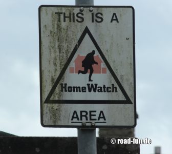 Hinweisschild Wales - Home Watch 