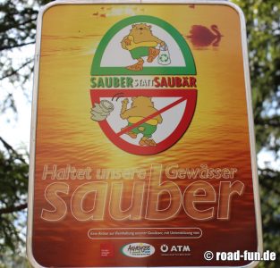 Hinweisschild Österreich - Gewässerschutz