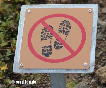 Verbotsschild Island - Betreten verboten