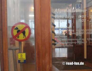 Verbotsschild Island - Hunde