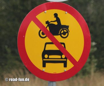Verbotsschild Island - Kraftfahrzeuge