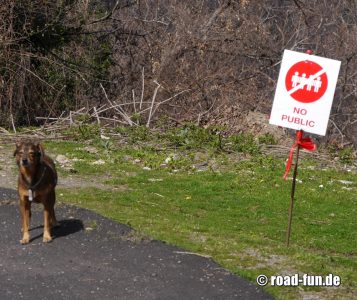 Verbotsschild Korsika - No Public 